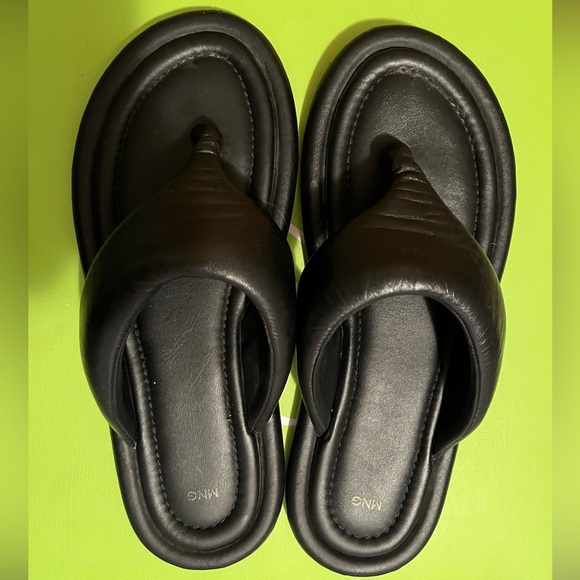 Mango Leather Sandals with Straps - Picture 2 of 10